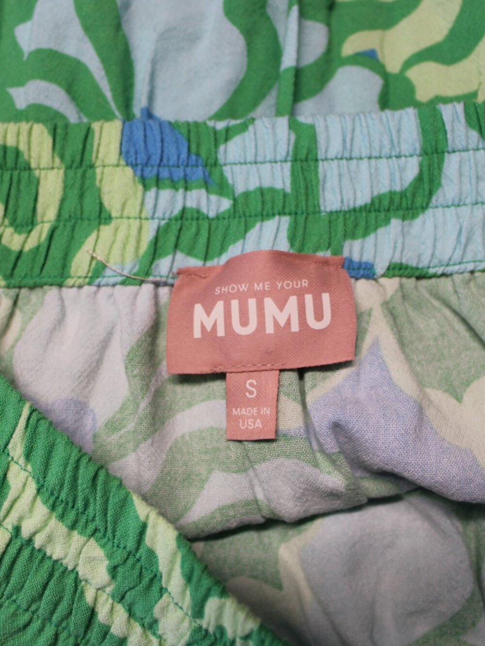 Show Me Your MUMU Nat Small Vibrant Green Poppy Tiered Ruffle Preppy Skort - Picture 6 of 8